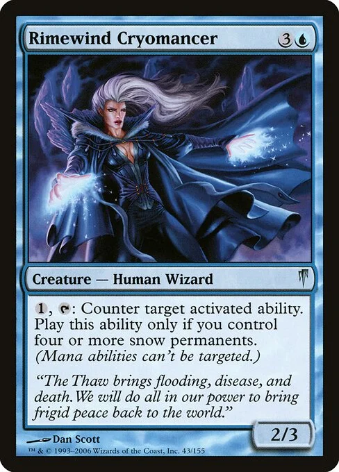 Rimewind Cryomancer, carta Magic di tipo Creature — Human Wizard illustrata da Dan Murayama Scott