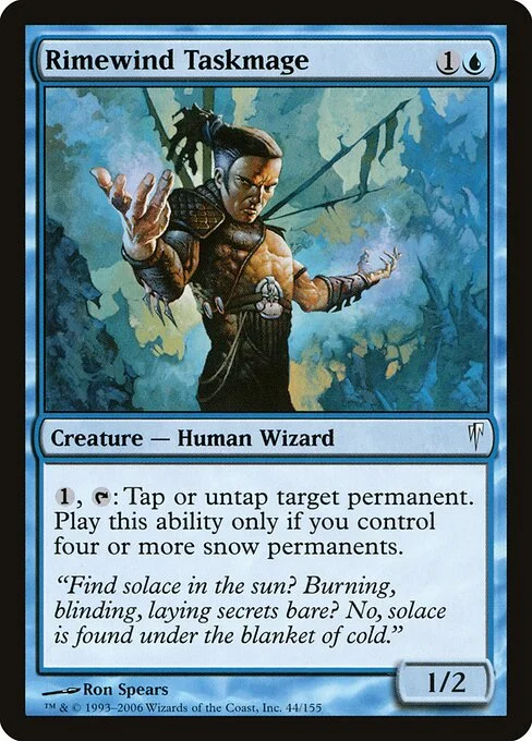 Rimewind Taskmage, carta Magic di tipo Creature — Human Wizard illustrata da Ron Spears