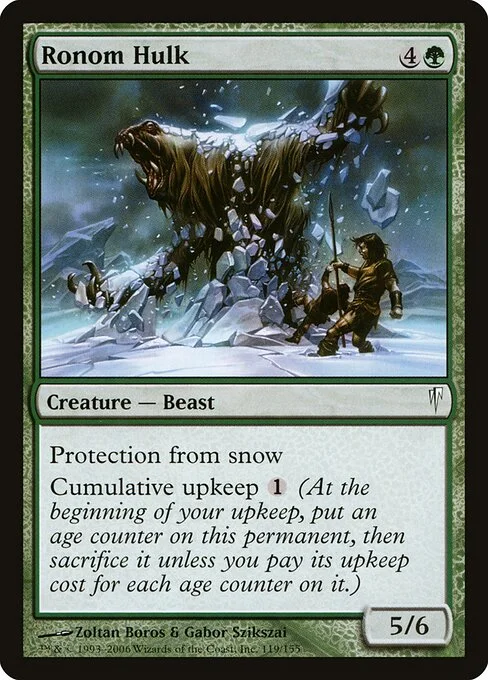 Ronom Hulk, carta Magic di tipo Creature — Beast illustrata da Zoltan Boros & Gabor Szikszai