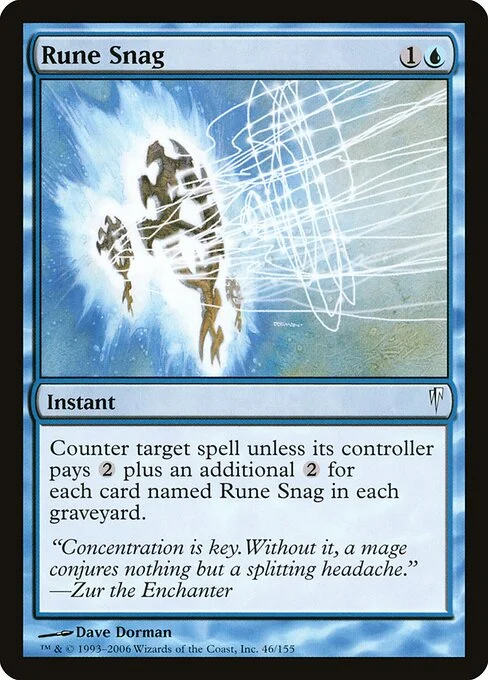 Rune Snag, carta Magic di tipo Instant illustrata da Dave Dorman