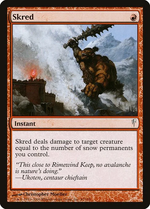 Skred, carta Magic di tipo Instant illustrata da Christopher Moeller