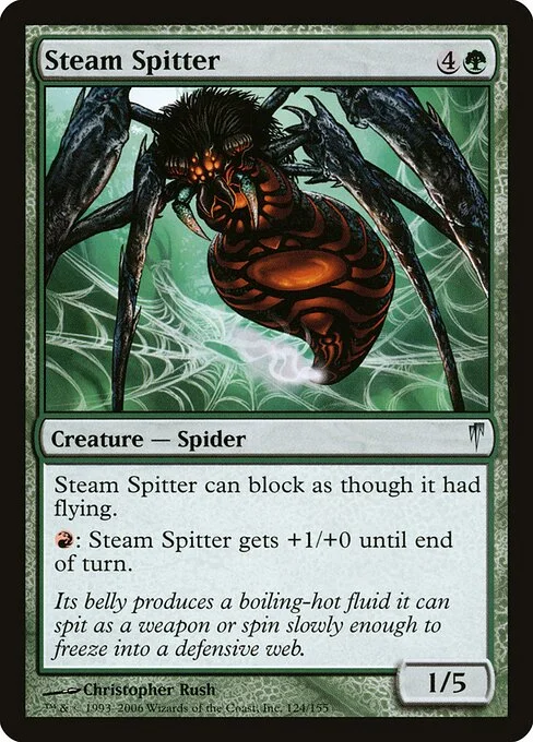 Steam Spitter, carta Magic di tipo Creature — Spider illustrata da Christopher Rush