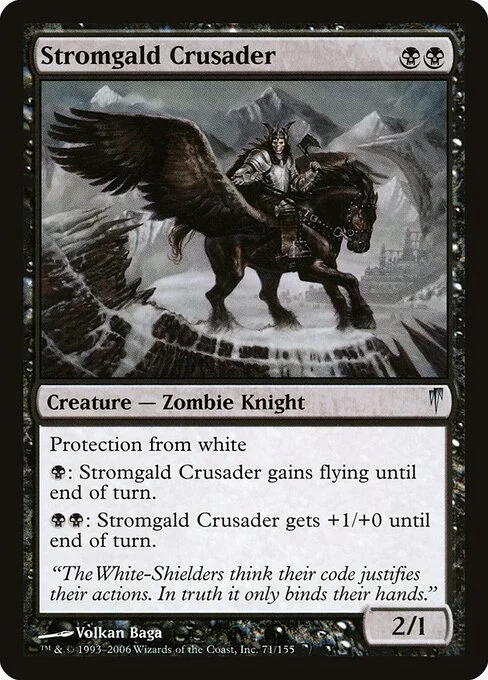 Stromgald Crusader, carta Magic di tipo Creature — Zombie Knight illustrata da Volkan Baǵa