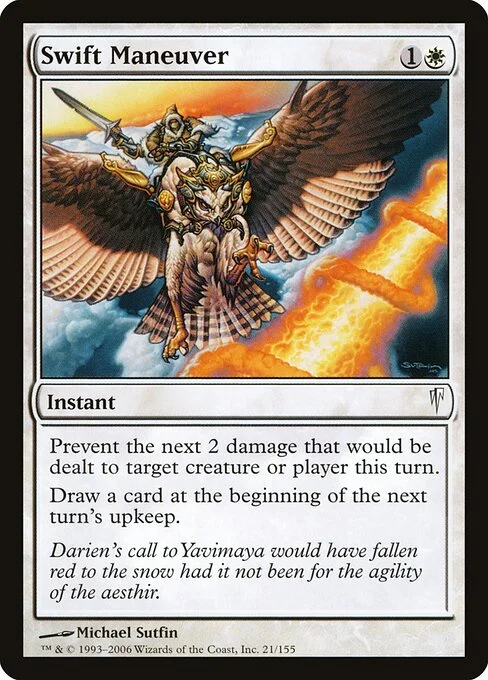 Swift Maneuver, carta Magic di tipo Instant illustrata da Michael Sutfin