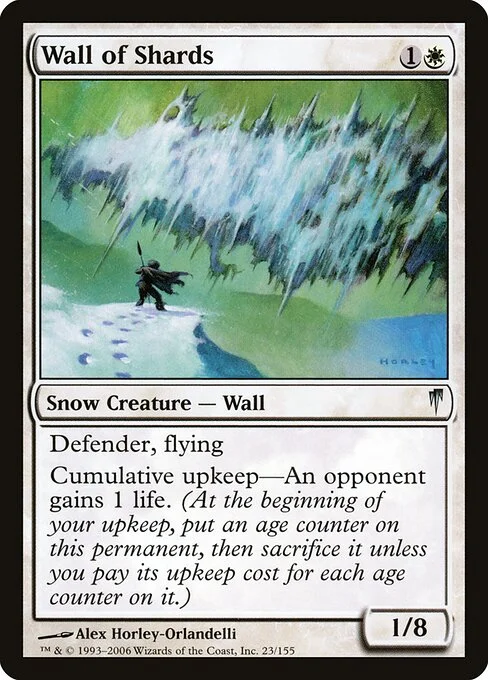 Wall of Shards, carta Magic di tipo Snow Creature — Wall illustrata da Alex Horley-Orlandelli