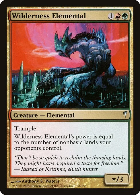 Wilderness Elemental, carta Magic di tipo Creature — Elemental illustrata da Anthony S. Waters