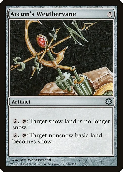 Arcum's Weathervane, carta Magic di tipo Artifact illustrata da Tom Wänerstrand