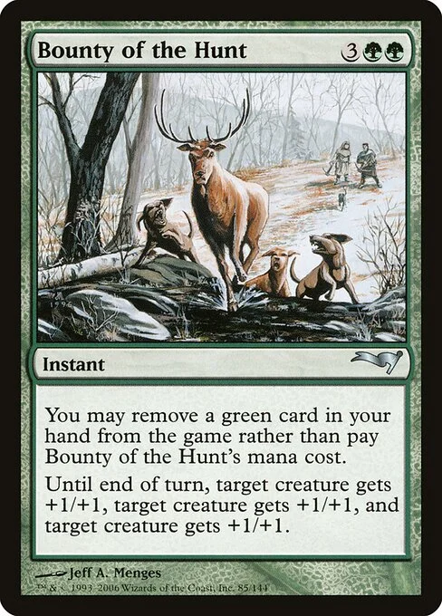 Bounty of the Hunt, carta Magic di tipo Instant illustrata da Jeff A. Menges