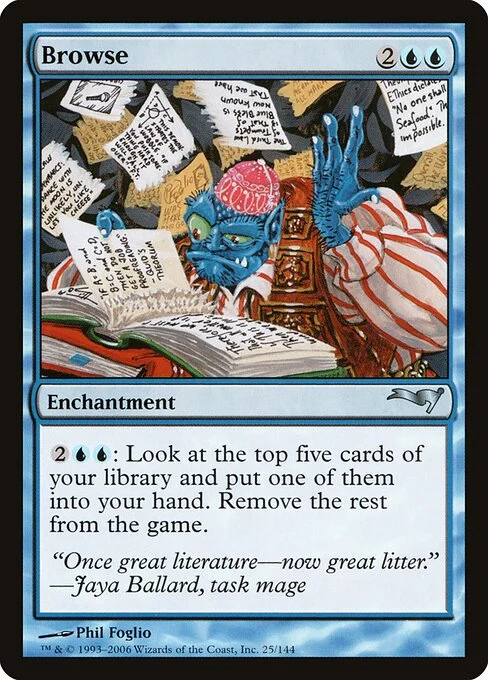 Browse, carta Magic di tipo Enchantment illustrata da Phil Foglio