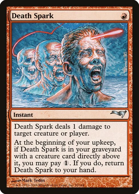 Death Spark, carta Magic di tipo Instant illustrata da Mark Tedin