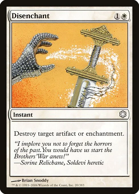 Disenchant, carta Magic di tipo Instant illustrata da Brian Snõddy