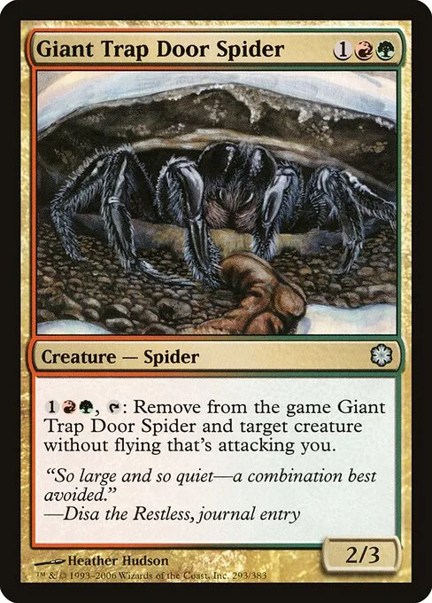 Giant Trap Door Spider, carta Magic di tipo Creature — Spider illustrata da Heather Hudson