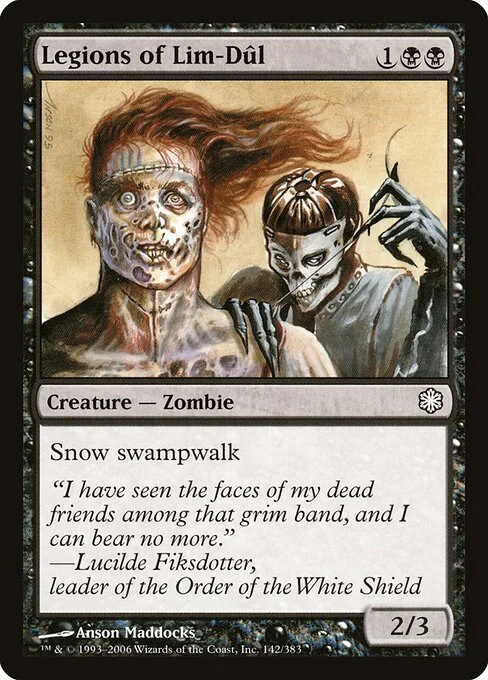 Legions of Lim-Dûl, carta Magic di tipo Creature — Zombie illustrata da Anson Maddocks
