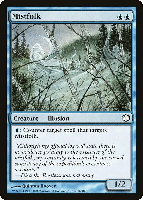 Mistfolk, carta Magic di tipo Creature — Illusion illustrata da Quinton Hoover