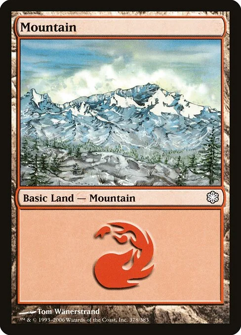 Mountain, carta Magic di tipo Basic Land — Mountain illustrata da Tom Wänerstrand