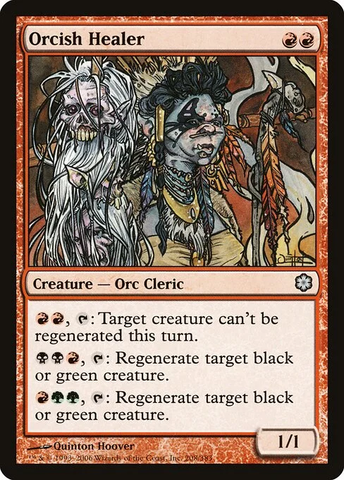 Orcish Healer, carta Magic di tipo Creature — Orc Cleric illustrata da Quinton Hoover