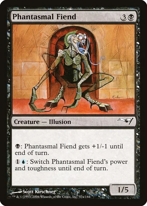 Phantasmal Fiend, carta Magic di tipo Creature — Illusion illustrata da Scott Kirschner
