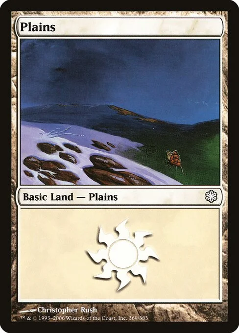 Plains, carta Magic di tipo Basic Land — Plains illustrata da Christopher Rush