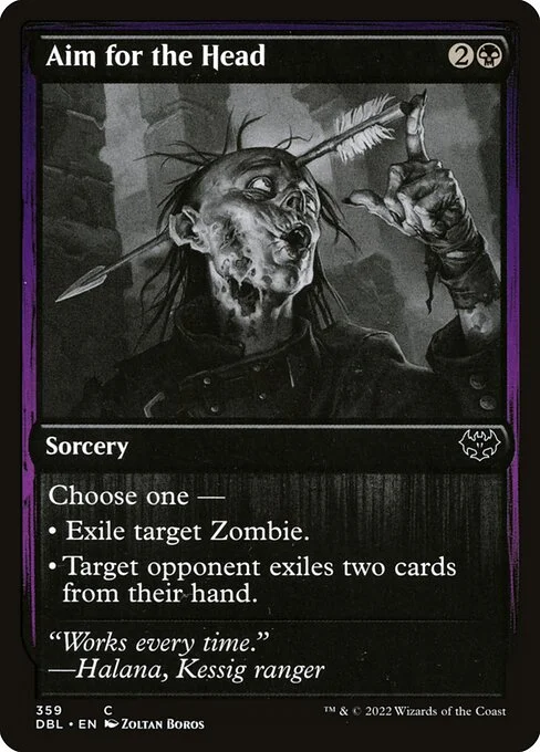 Aim for the Head, carta Magic di tipo Sorcery illustrata da Zoltan Boros