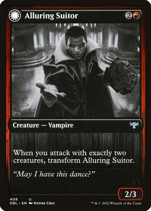 Alluring Suitor // Deadly Dancer, carta Magic di tipo Creature — Vampire // Creature — Vampire illustrata da Justine Cruz