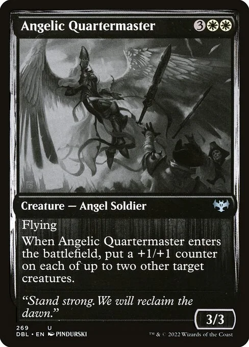 Angelic Quartermaster, carta Magic di tipo Creature — Angel Soldier illustrata da PINDURSKI