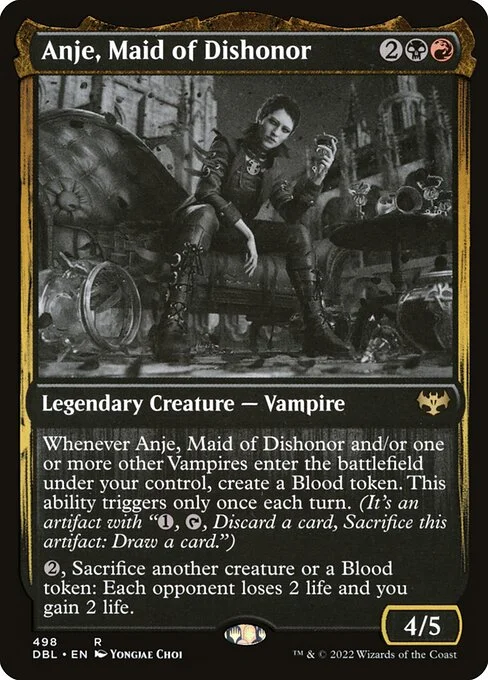 Anje, Maid of Dishonor, carta Magic di tipo Legendary Creature — Vampire illustrata da Yongjae Choi