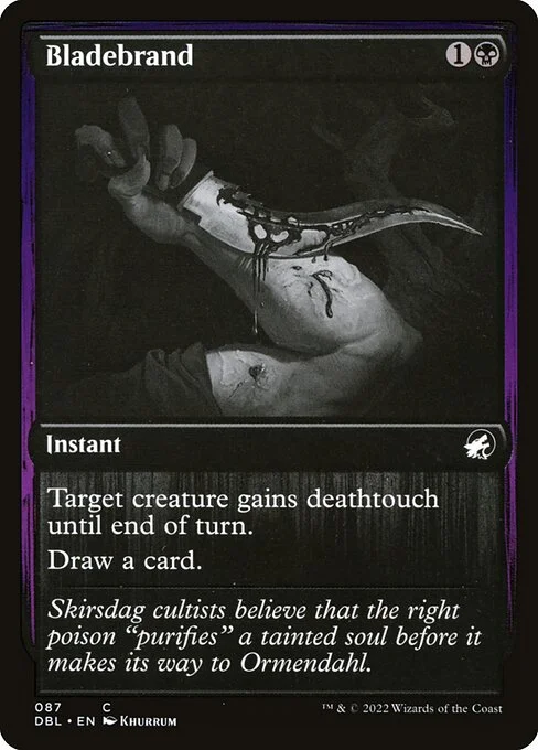 Bladebrand, carta Magic di tipo Instant illustrata da Khurrum