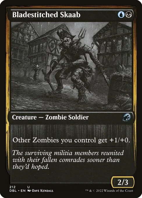 Bladestitched Skaab, carta Magic di tipo Creature — Zombie Soldier illustrata da Dave Kendall