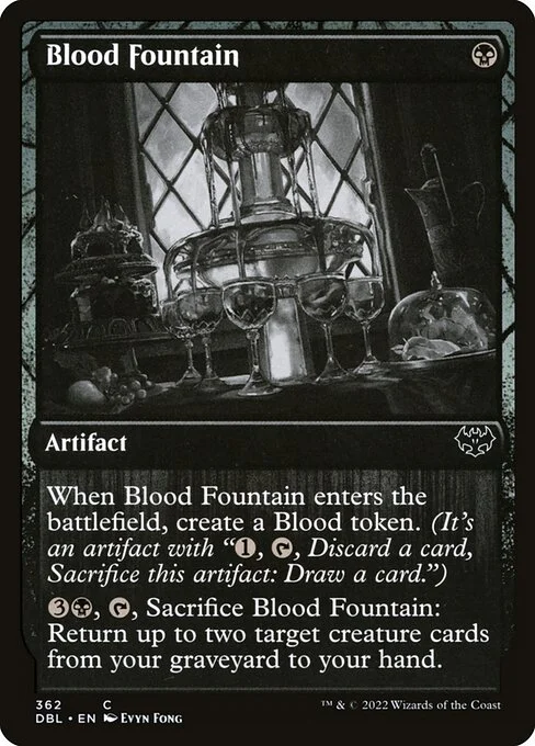 Blood Fountain, carta Magic di tipo Artifact illustrata da Evyn Fong