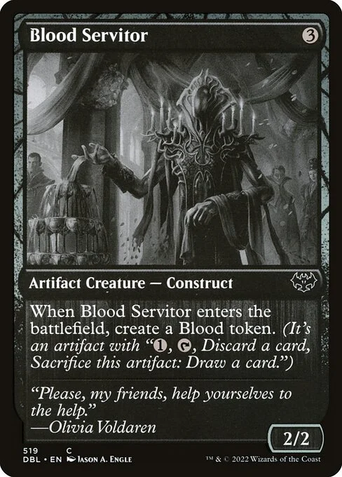Blood Servitor, carta Magic di tipo Artifact Creature — Construct illustrata da Jason A. Engle