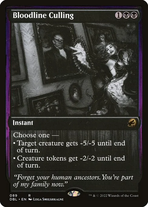 Bloodline Culling, carta Magic di tipo Instant illustrata da Liiga Smilshkalne