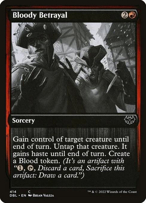 Bloody Betrayal, carta Magic di tipo Sorcery illustrata da Brian Valeza