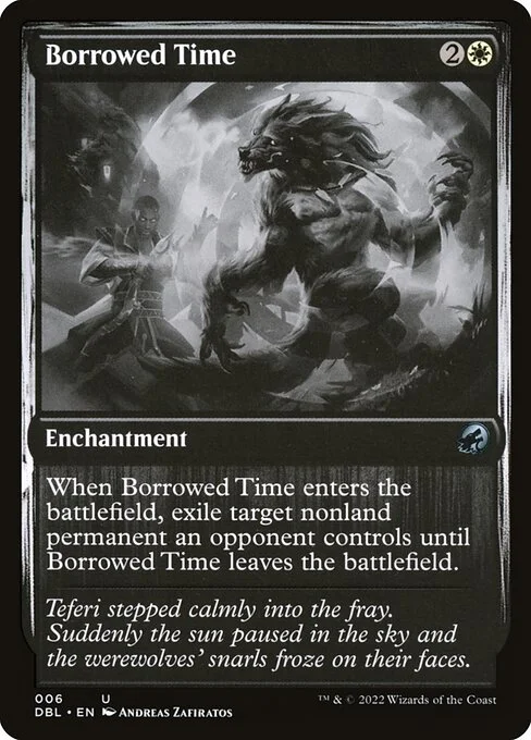 Borrowed Time, carta Magic di tipo Enchantment illustrata da Andreas Zafiratos