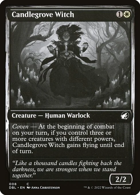 Candlegrove Witch, carta Magic di tipo Creature — Human Warlock illustrata da Anna Christenson