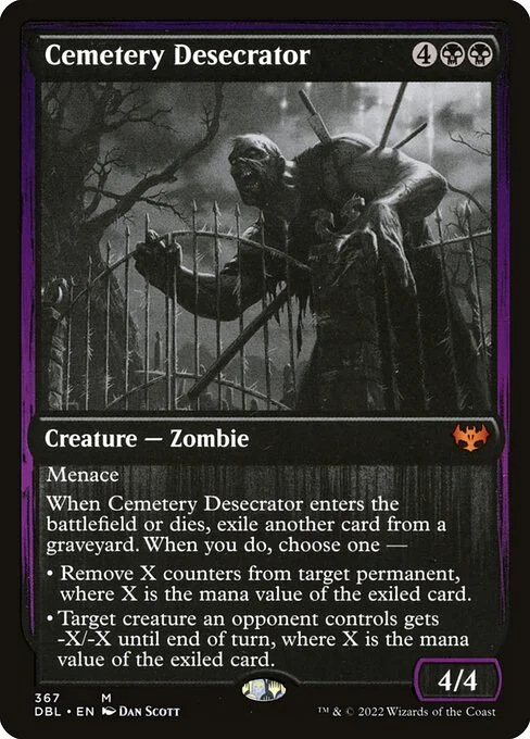 Cemetery Desecrator, carta Magic di tipo Creature — Zombie illustrata da Dan Murayama Scott