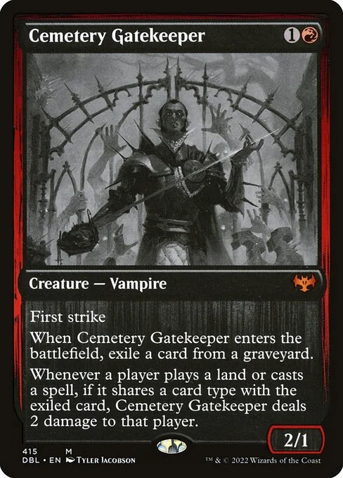 Cemetery Gatekeeper, carta Magic di tipo Creature — Vampire illustrata da Tyler Jacobson