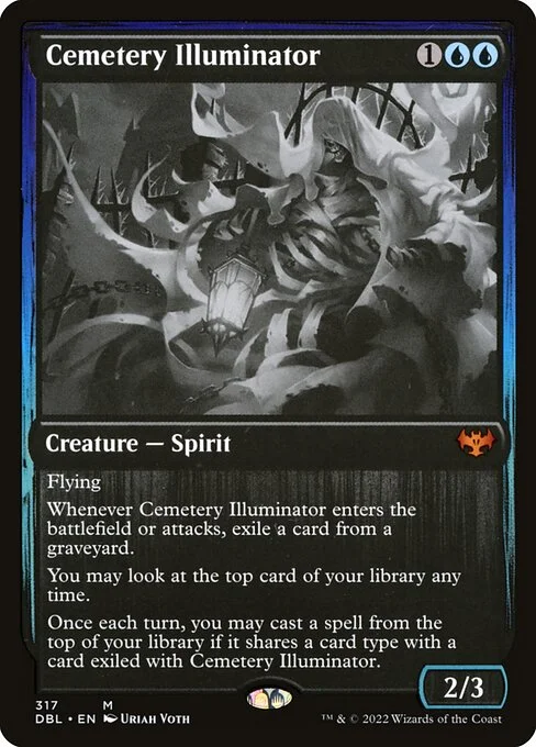 Cemetery Illuminator, carta Magic di tipo Creature — Spirit illustrata da Uriah Voth