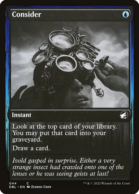 Consider, carta Magic di tipo Instant illustrata da Zezhou Chen