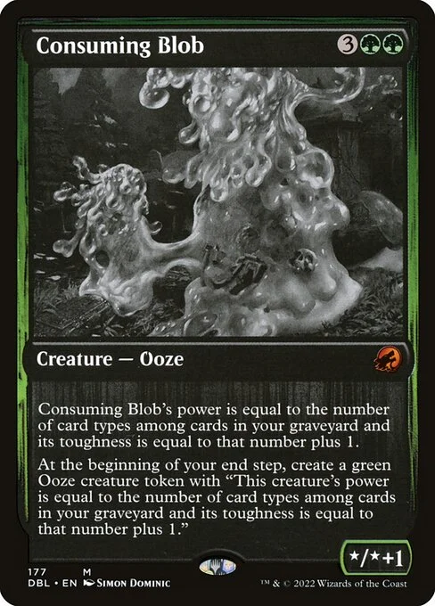 Consuming Blob, carta Magic di tipo Creature — Ooze illustrata da Simon Dominic