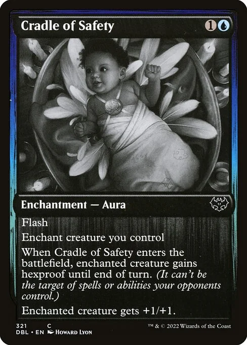 Cradle of Safety, carta Magic di tipo Enchantment — Aura illustrata da Howard Lyon