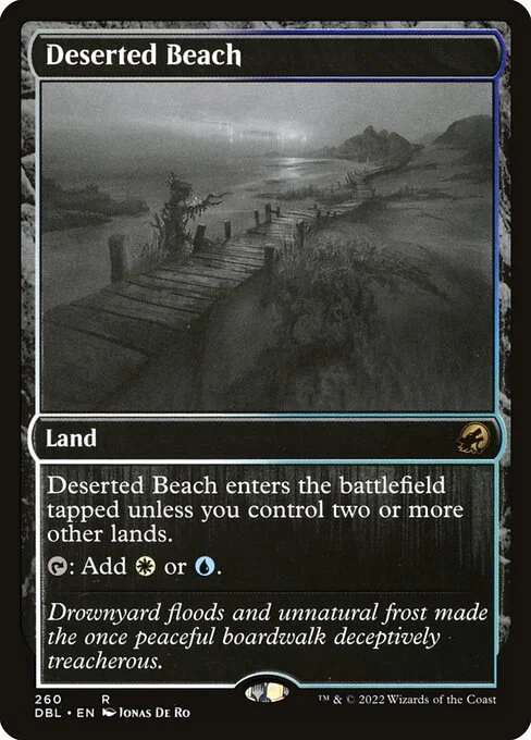 Deserted Beach, carta Magic di tipo Land illustrata da Jonas De Ro