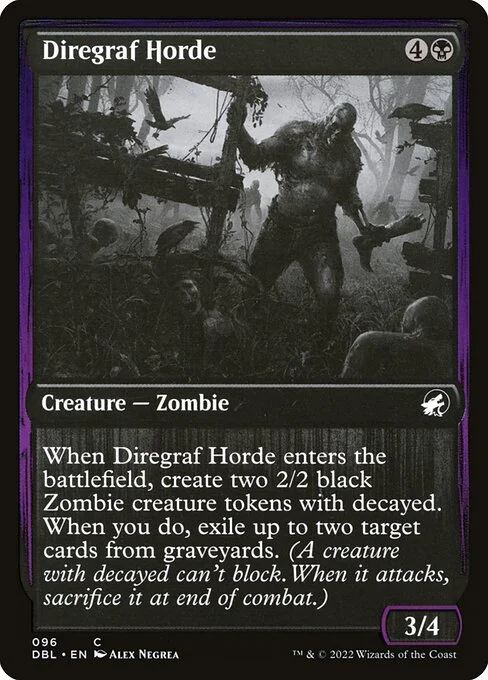 Diregraf Horde, carta Magic di tipo Creature — Zombie illustrata da Alex Negrea