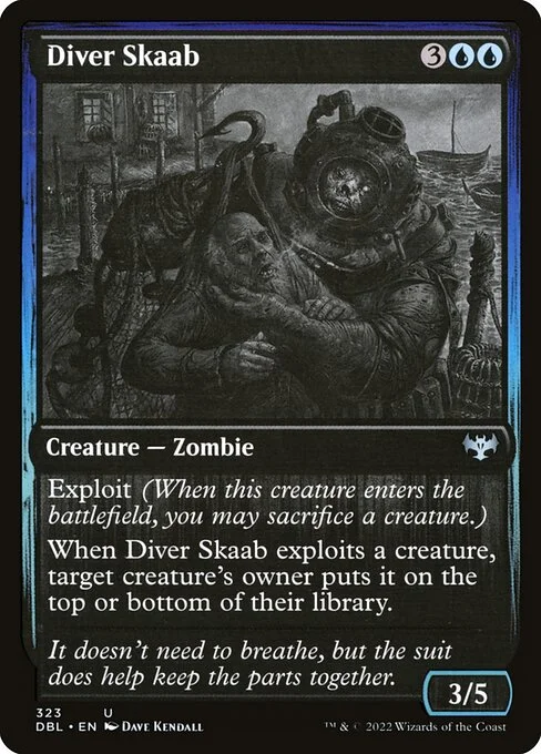 Diver Skaab, carta Magic di tipo Creature — Zombie illustrata da Dave Kendall