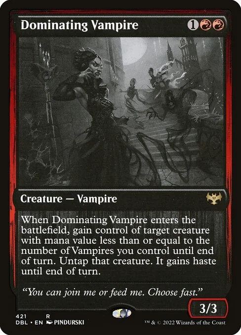Dominating Vampire, carta Magic di tipo Creature — Vampire illustrata da PINDURSKI