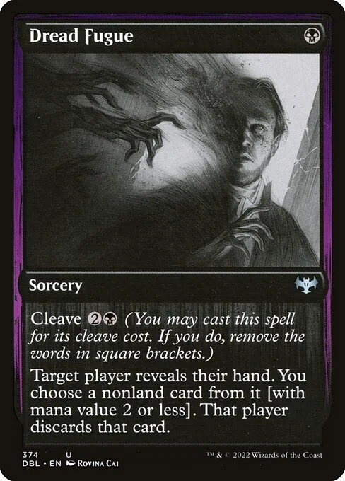 Dread Fugue, carta Magic di tipo Sorcery illustrata da Rovina Cai