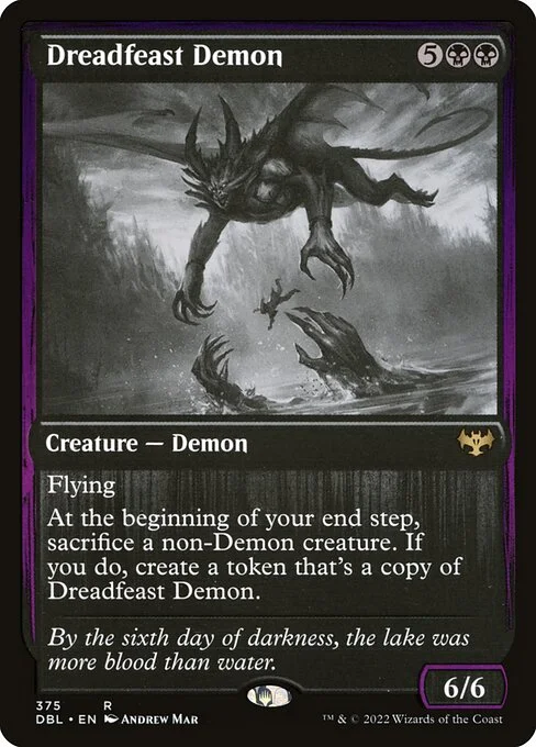 Dreadfeast Demon, carta Magic di tipo Creature — Demon illustrata da Andrew Mar