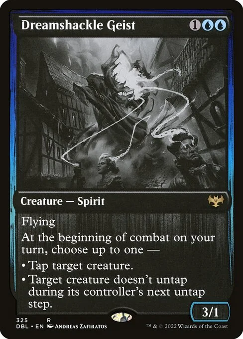Dreamshackle Geist, carta Magic di tipo Creature — Spirit illustrata da Andreas Zafiratos