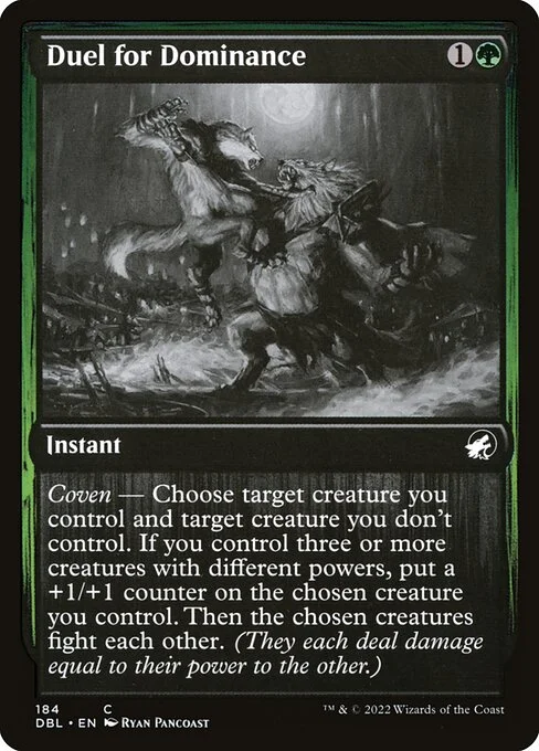 Duel for Dominance, carta Magic di tipo Instant illustrata da Ryan Pancoast