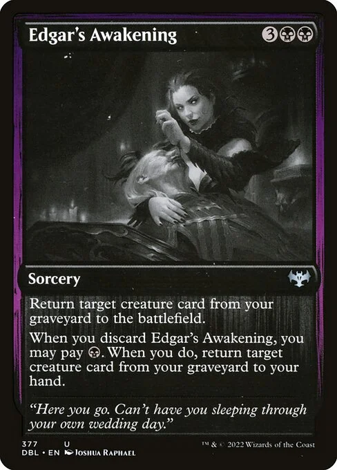 Edgar's Awakening, carta Magic di tipo Sorcery illustrata da Joshua Raphael