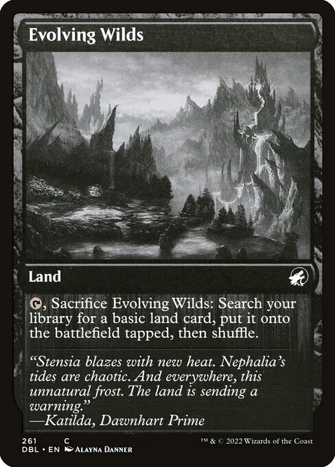 Evolving Wilds, carta Magic di tipo Land illustrata da Alayna Danner